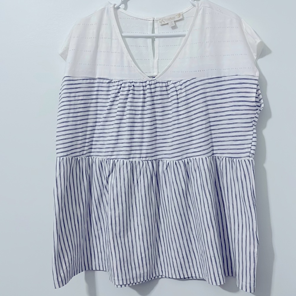 White and Navy Tunic